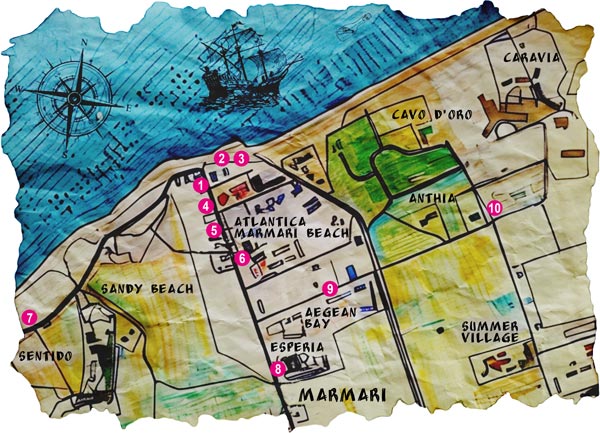 treasure map with clues