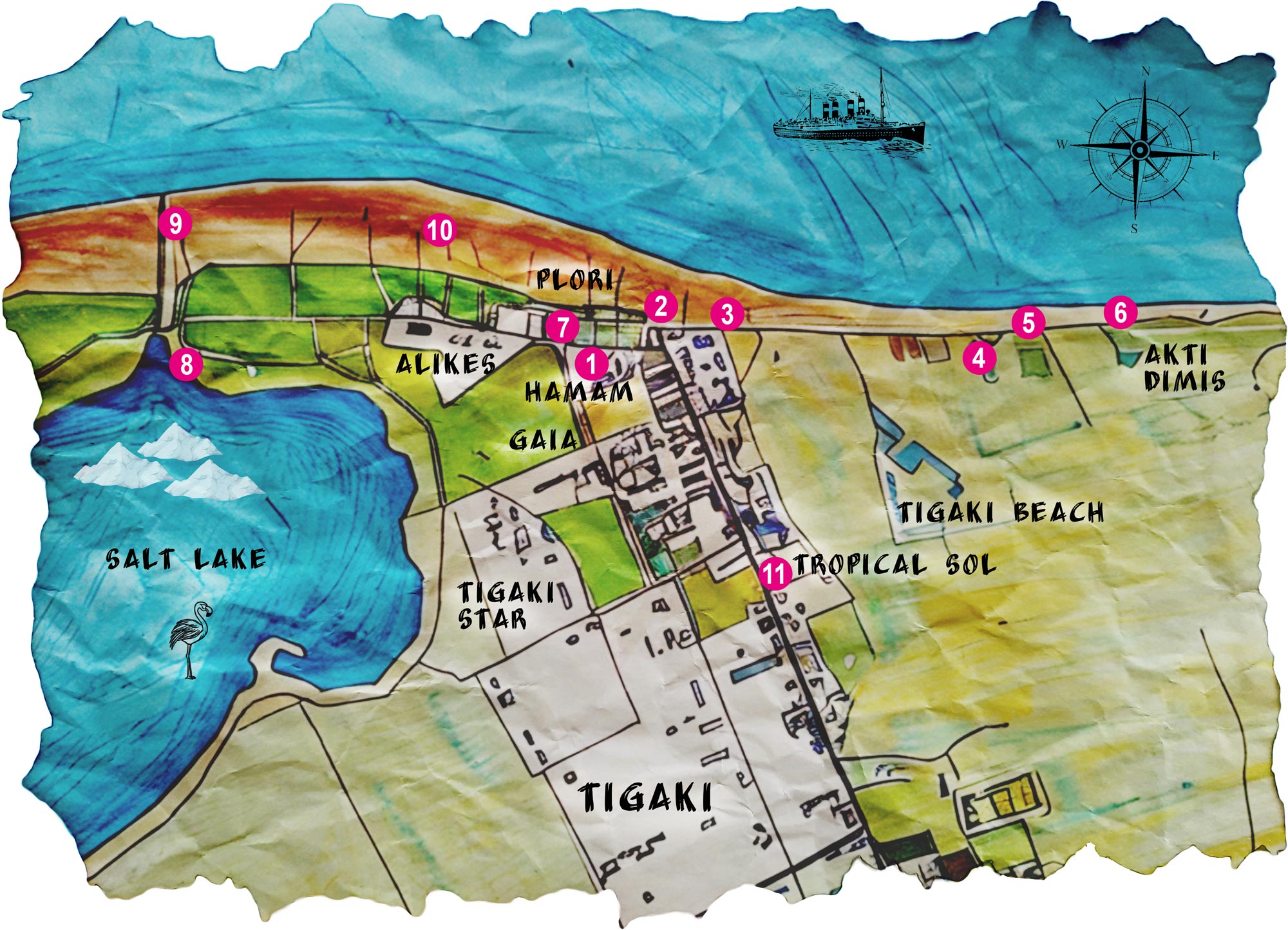 treasure map with clues